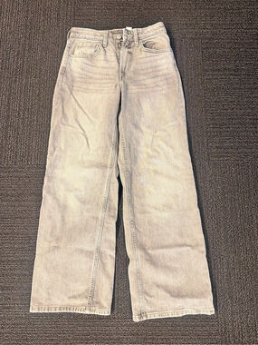 H&M Kids Wide Leg High Waist Jeans Gray 14
